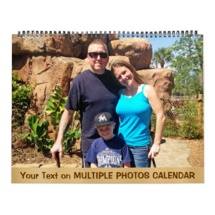 Multiple Photos and Text Large Calendar 2016