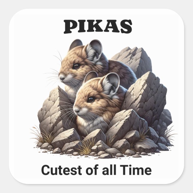 Multiple Pikas on a Sheet Square Sticker (Front)