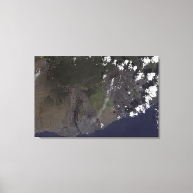 Multiple plumes blow towards the south-southwest canvas print (Front)