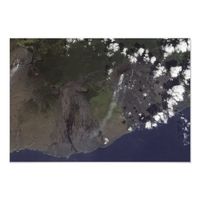 Multiple plumes blow towards the south-southwest photo print (Front)