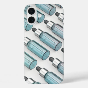 Multiple rows of glass dropper bottles iPhone 16 plus case