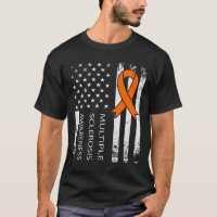 Multiple Sclerosis Awareness American Flag Retro