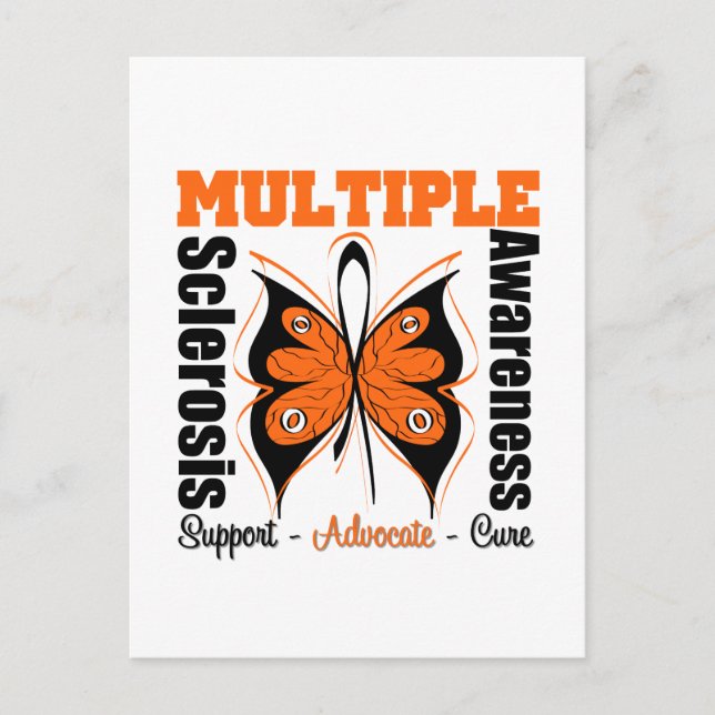 Multiple Sclerosis Awareness Butterfly Postcard (Front)