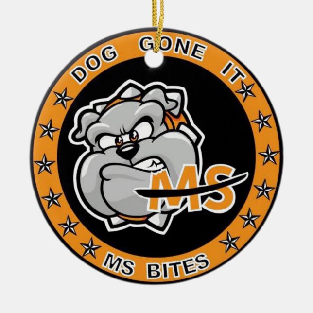 Multiple Sclerosis Awareness Ceramic Tree Decoration (Front)