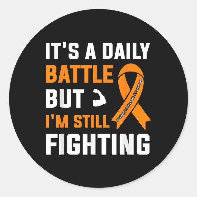 Multiple Sclerosis Awareness Disease 2025 Ms Warri Classic Round Sticker (Front)