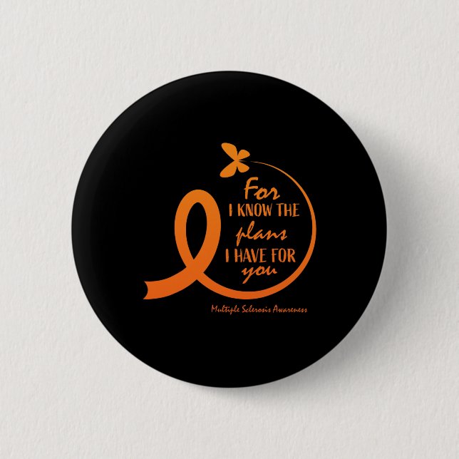 Multiple Sclerosis Awareness Gift Christian Bible  6 Cm Round Badge (Front)