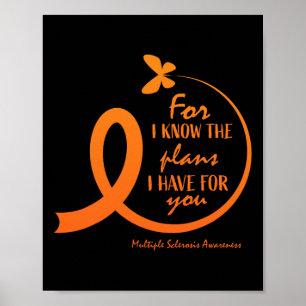 Multiple Sclerosis Awareness Gift Christian Bible  Poster