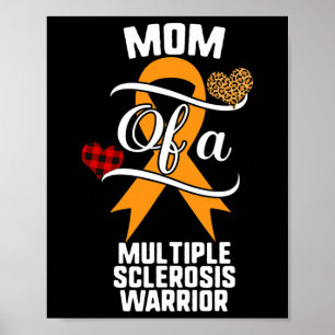 Multiple Sclerosis Awareness Leopard Buffalo Plaid Poster