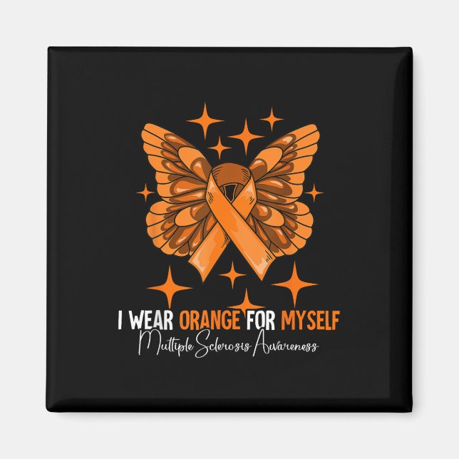 Multiple Sclerosis Awareness Month Ms Gifts Orange Magnet (Front)