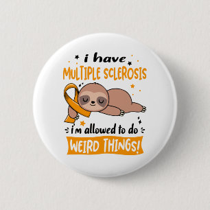 Multiple Sclerosis Awareness Month Ribbon Gifts 6 Cm Round Badge