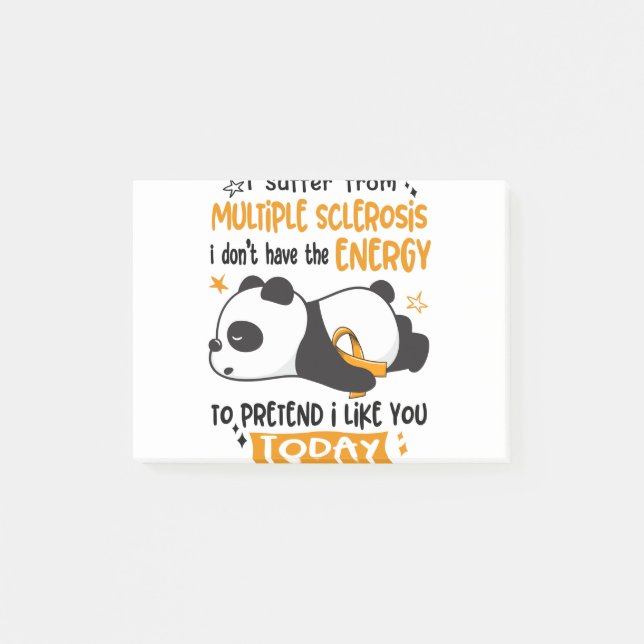 Multiple Sclerosis Awareness Month Ribbon Gifts Post-it Notes (Front)