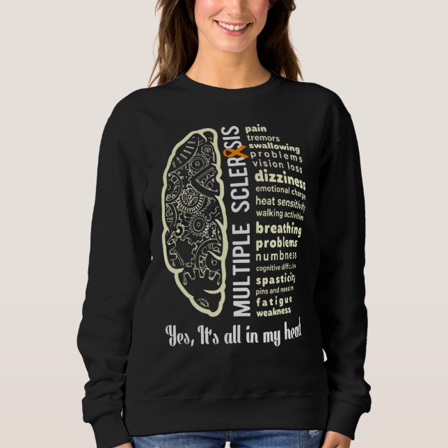 Multiple Sclerosis Awareness Ms Survivor Head Warr Sweatshirt (Front)