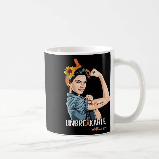 Multiple Sclerosis Awareness Ms Warrior  Coffee Mug (Right)