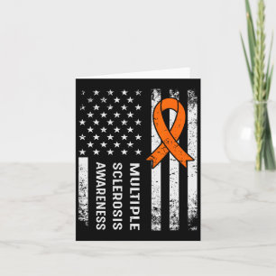 Multiple Sclerosis Awareness Orange Ribbon 2 Card