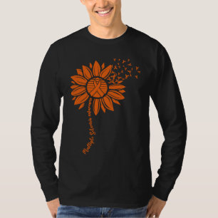 Multiple Sclerosis Awareness Orange Sunflower MS W T-Shirt