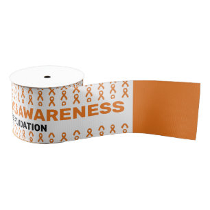 Multiple Sclerosis Awareness Patten Ribbon Grosgrain Ribbon