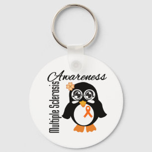 Multiple Sclerosis Awareness Penguin Key Ring