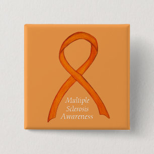 Multiple Sclerosis Awareness Ribbon Custom Pins