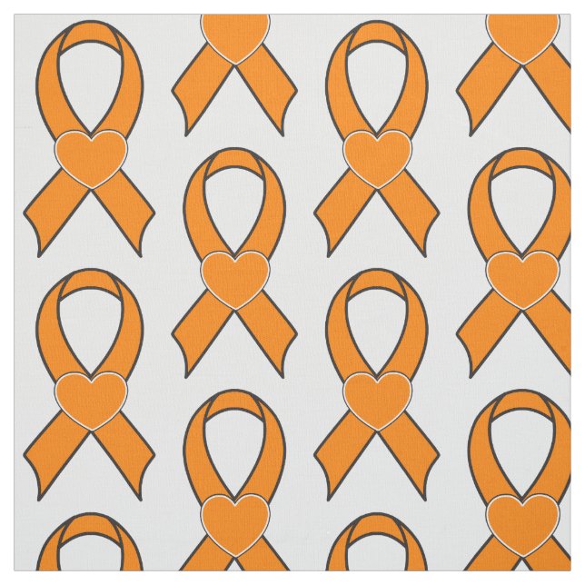 Multiple Sclerosis Awareness Ribbon with Heart Fabric (Swatch)