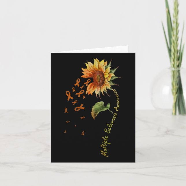Multiple Sclerosis Awareness Sunflower Ms Awarenes Card (Front)