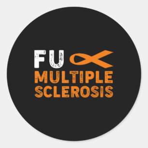 Multiple Sclerosis Awareness Support Survivor  Classic Round Sticker