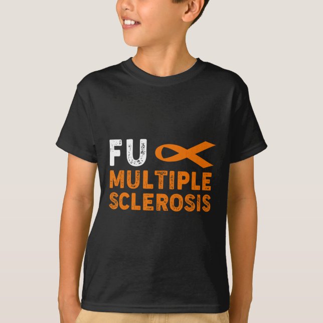 Multiple Sclerosis Awareness Support Survivor  T-Shirt (Front)
