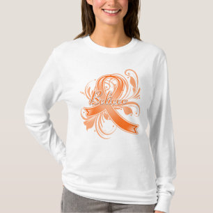 Multiple Sclerosis Believe Flourish Ribbon T-Shirt
