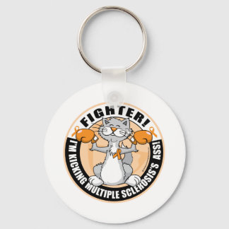 Multiple Sclerosis Boxing Cat Key Ring