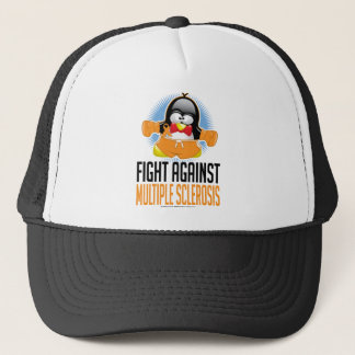 Multiple Sclerosis Boxing Penguin Trucker Hat