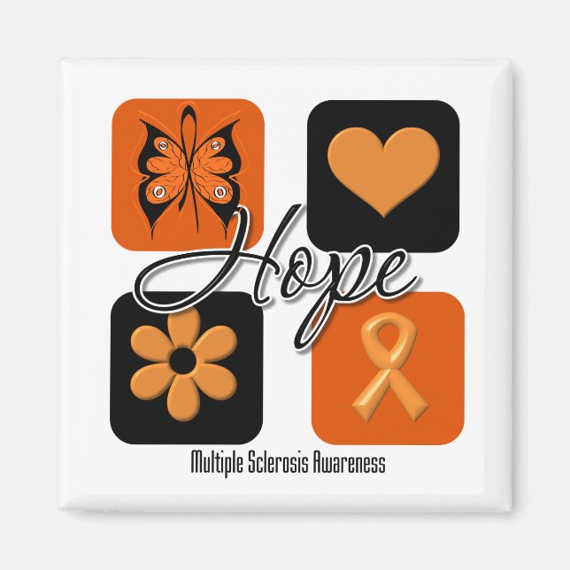 Multiple Sclerosis Hope Love Inspire Awareness Magnet (Front)