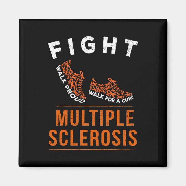 Multiple Sclerosis Ms Awareness Warrior Ribbon 1  Magnet (Front)