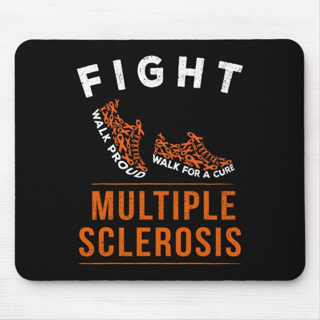 Multiple Sclerosis Ms Awareness Warrior Ribbon 1  Mouse Pad (Front)