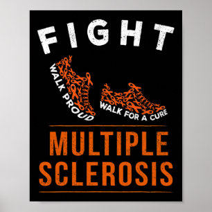 Multiple Sclerosis Ms Awareness Warrior Ribbon 1  Poster