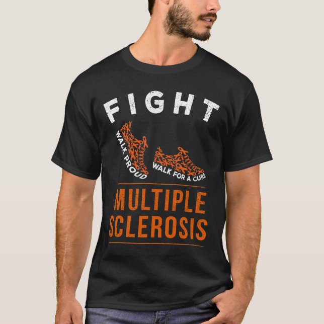 Multiple Sclerosis Ms Awareness Warrior Ribbon 1  T-Shirt (Front)
