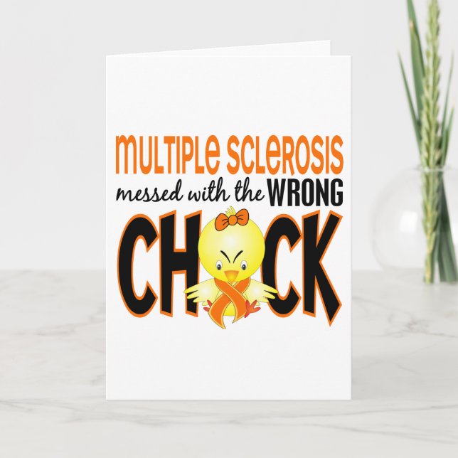 Multiple Sclerosis MS Messed With The Wrong Chick Card (Front)
