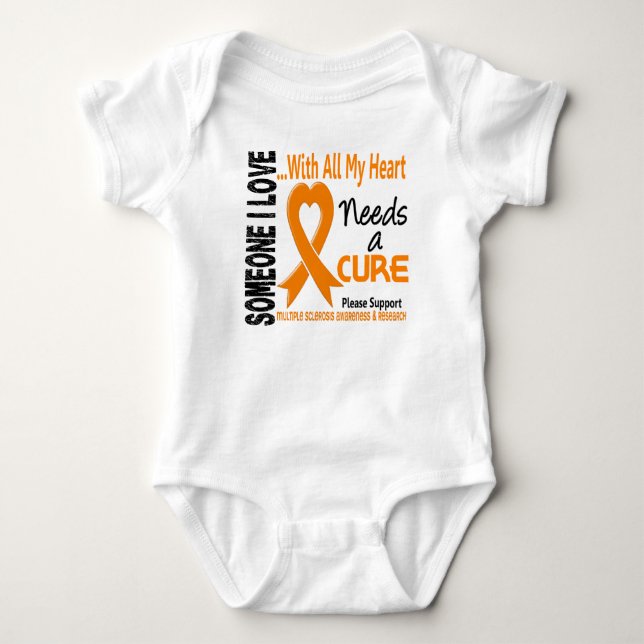 Multiple Sclerosis Needs A Cure 3 Baby Bodysuit (Front)
