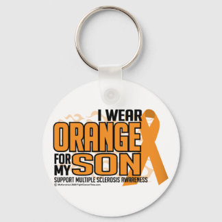 Multiple Sclerosis Orange for Son Key Ring