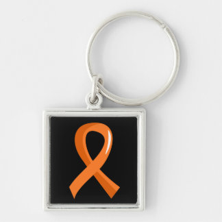 Multiple Sclerosis Orange Ribbon 3 Key Ring
