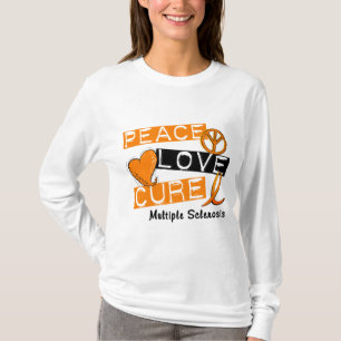 Multiple Sclerosis PEACE LOVE CURE 1 T-Shirt