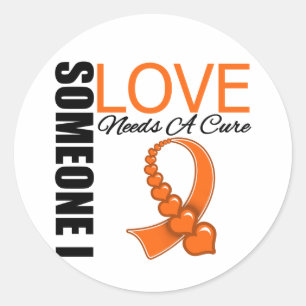 Multiple Sclerosis Someone I Love Needs A Cure Classic Round Sticker