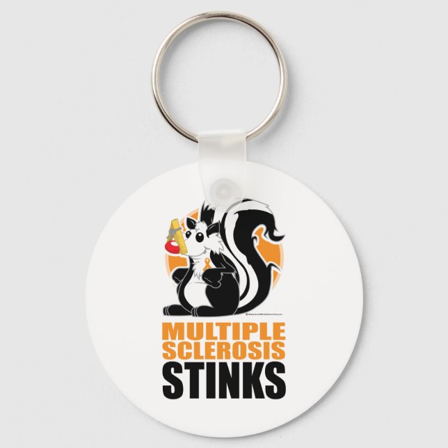 Multiple Sclerosis Stinks Key Ring (Front)