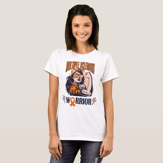 Multiple Sclerosis Warrior Believe and Fight T-Shirt (Front Full)