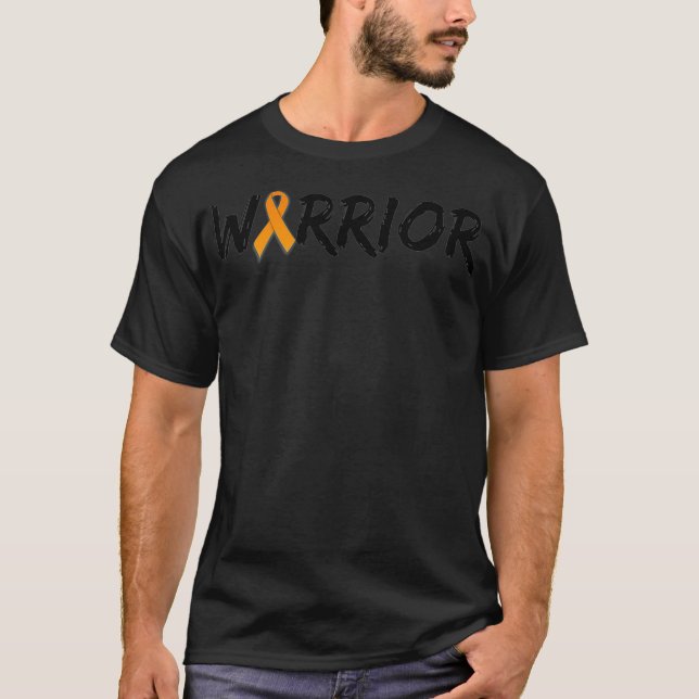 Multiple Sclerosis Warrior MS Awareness Orange T-Shirt (Front)