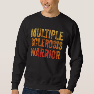 Multiple Sclerosis Warrior Orange Men Women MS Awa Sweatshirt
