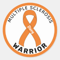 Multiple Sclerosis Warrior Ribbon White