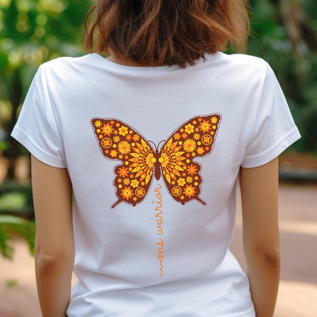 Multiple Sclerosis warrior shirt, orange ribbon  Tri-Blend Shirt (Creator Uploaded)