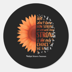 Multiple Sclerosis Women Mum Ms Awareness  Classic Round Sticker