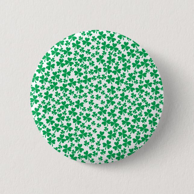 Multiple Shamrocks 6 Cm Round Badge (Front)