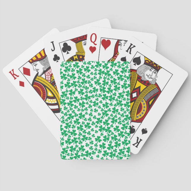 Multiple Shamrocks Playing Cards (Back)