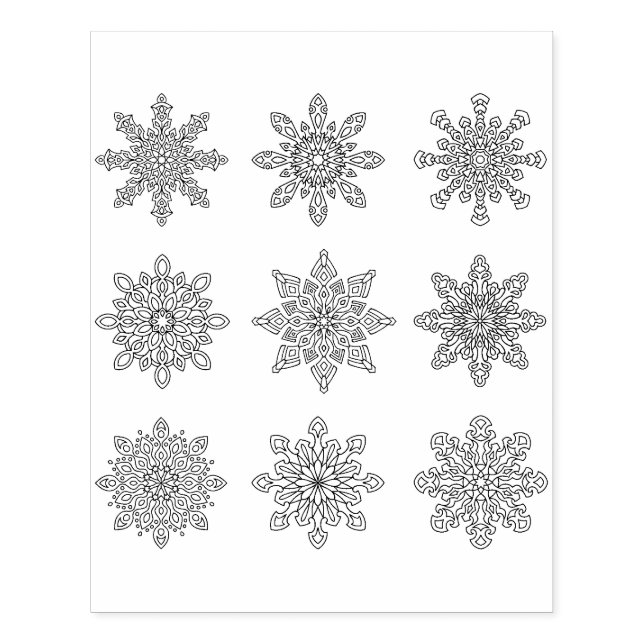 multiple snowflakes art stamp  (Imprint)
